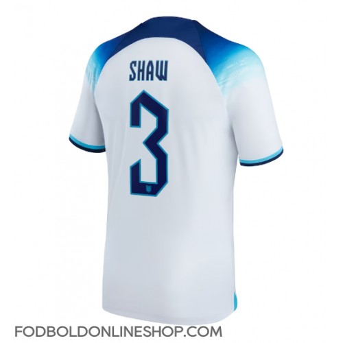 England Luke Shaw #3 Hjemmebanetrøje VM 2022 Kortærmet